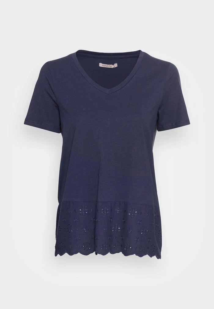 T-Shirt ANNA FIELD Anna Field Basic T-shirt Bleu Marine Femme | SJD-1184492